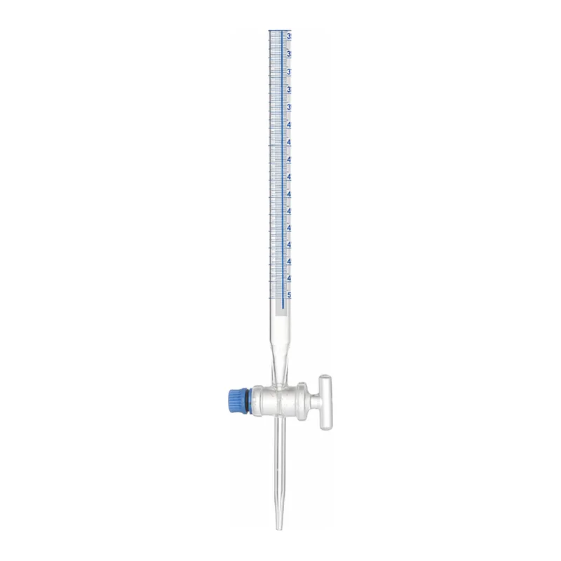 Supertek Burette, Schellbach Stripe, With Straight Bore, Moulded Screw Thread Glass Stopcock