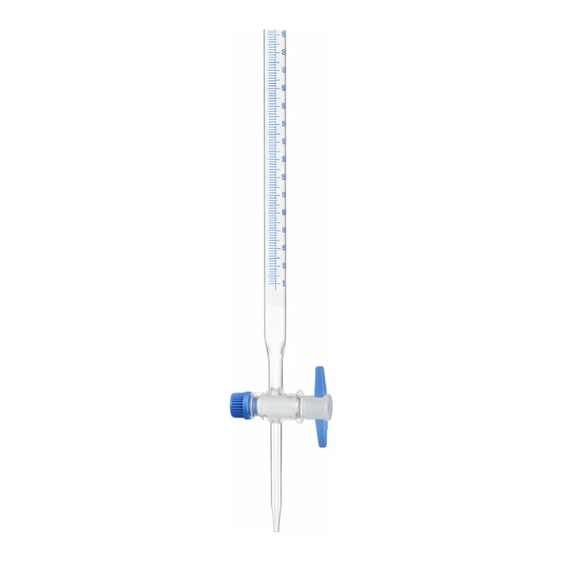 Supertek Burette, Schellbach Stripe, With Straight Bore, PTFE Key Stopcock, Class A (DIN)