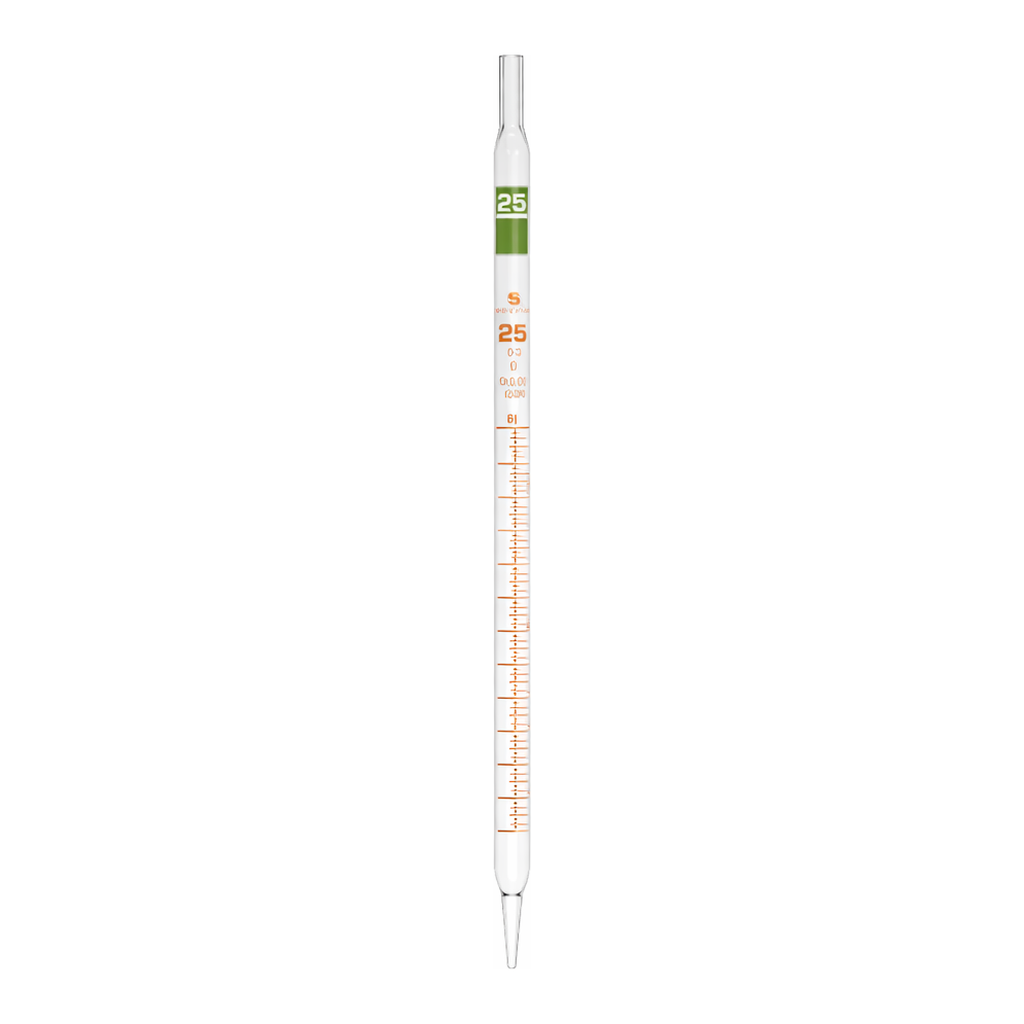 Supertek Pipette, Graduated, Mohr Type, Color Coded, Class A (DIN)