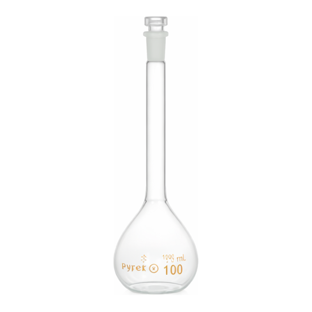 Supertek Flask, Volumetric, With Interchangeable Glass Stopper, Class A (DIN)