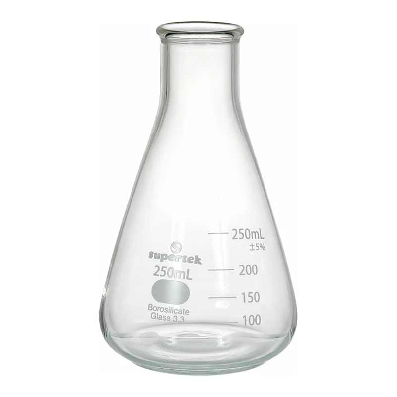 Supertek Flask Erlenmeyer Narrow Neck, Stopper Fit