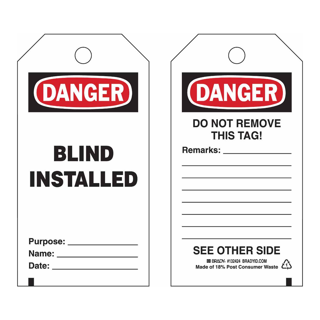 Brady Isolation Blind Tags