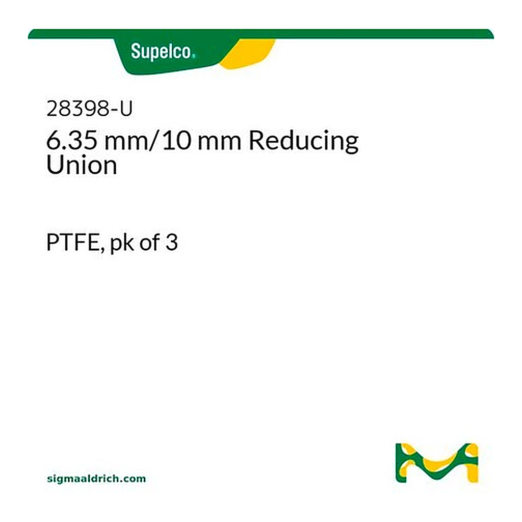 Merck PK3 6.35MM X 10MM REDUCING UNION, PTFE