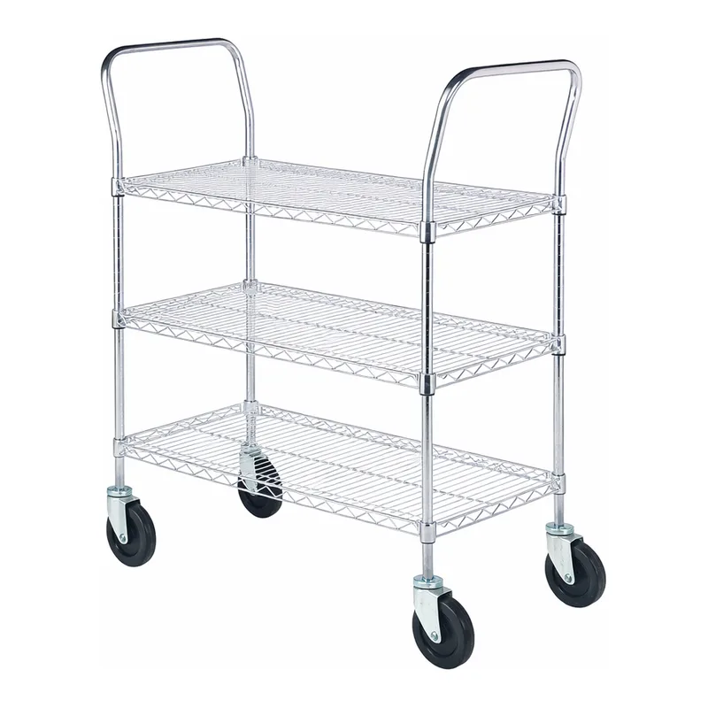Thermo Fisher Scientific Gillis LPI Wire-Mesh Carts, 3-Shelf, 18 x 36 in., 1200 lb. Cap