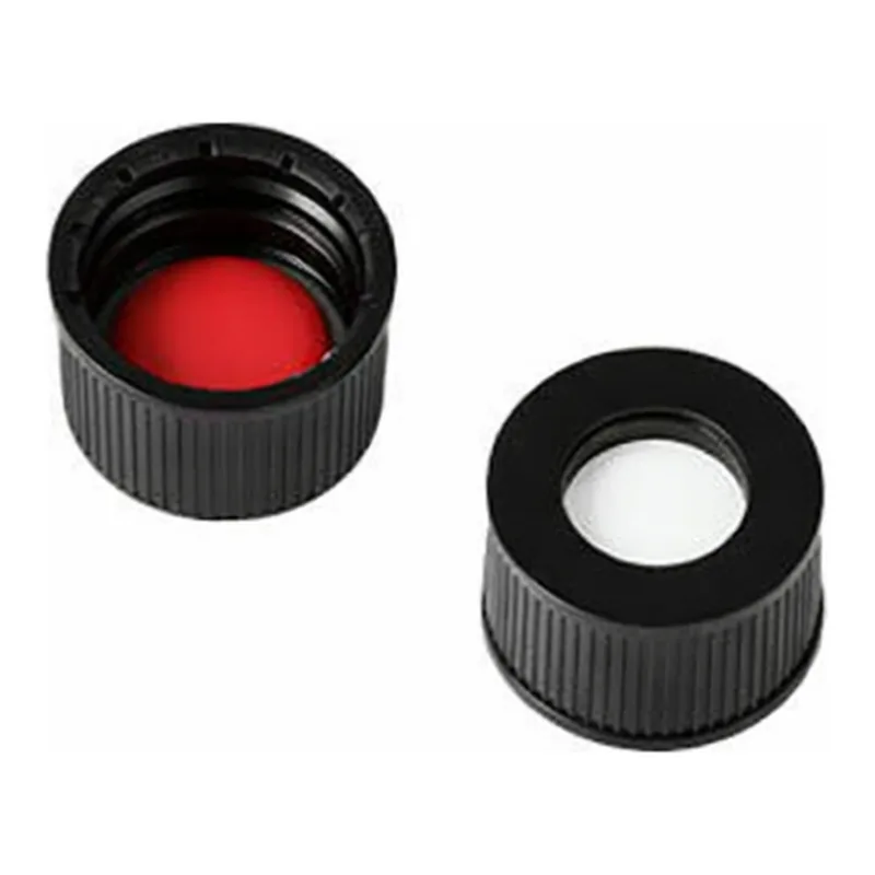 Restek Vial Cap & Septa, 8-425 Black Cap, Red PTFE/Silicone Septa, 0.060 w/Slit 1000-pk