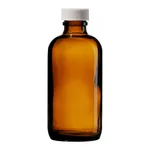 Thermo Fisher Scientific I-Chem Boston Round Narrow-Mouth Amber Glass Bottles with Closure, 125mL, unprocessed