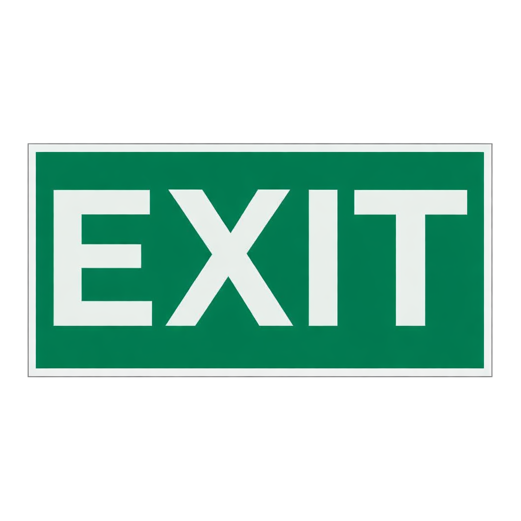 Brady BradyGlo Exit Sign