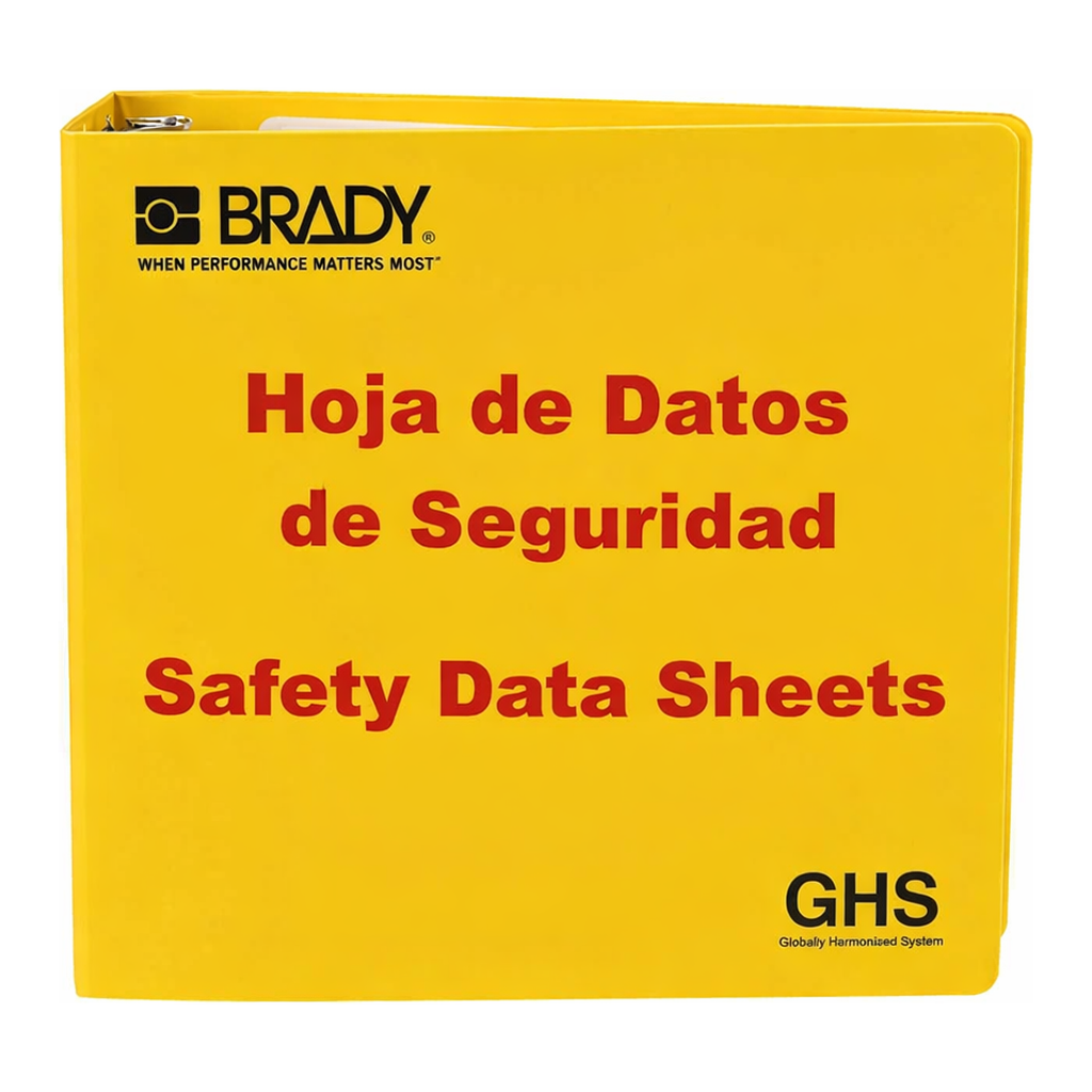 Brady GHS - 3" Safety Data Sheet Binder - Spanish