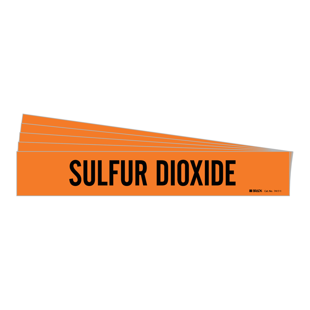 Brady SULFUR DIOXIDE Pipe Marker
