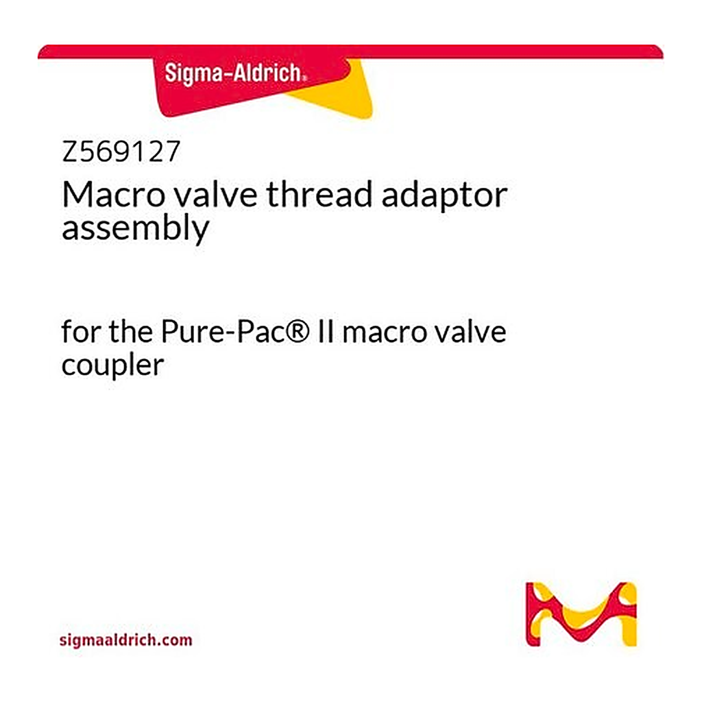 Merck Macro valve thread adaptor assembly