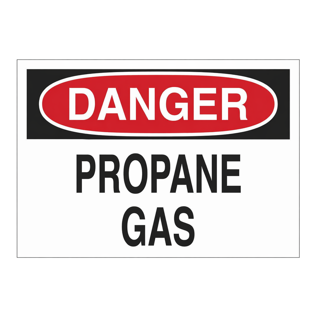 Brady DANGER Propane Gas Sign