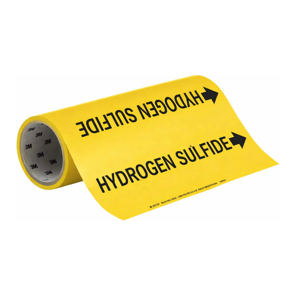 Brady HYDROGEN SULFIDE Roll Form Pipe Marker
