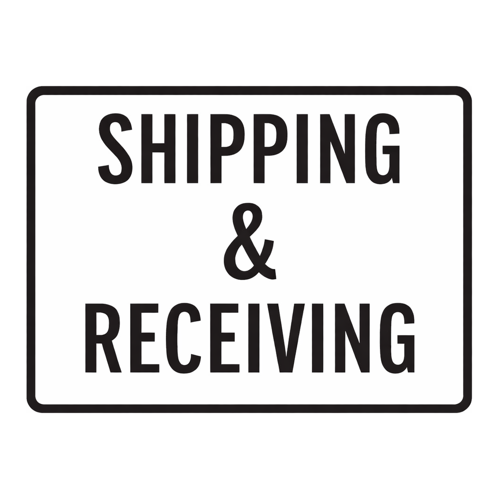 Brady SHIPPING AND REC SHIPPING & RECEIVING Sign