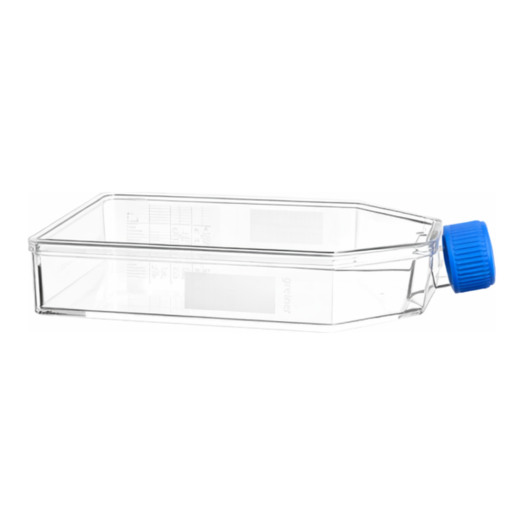 Greiner Bio One CELL CULTURE FLASK, 550 ML, 175 CM², PS,ADVANCED TC, BLUE FILTER SCREW CAP, CLEAR, FLAT FLASK DESIGN, STERILE, 5 PCS./BAG