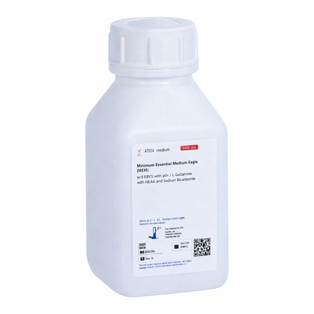 Himedia Minimum Essential Medium Eagle (MEM) w/ Hanks` salts, L-Glutamine and 25mM HEPES buffer w/o Sodium bicarbonate