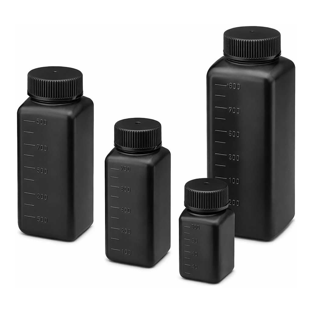 AS ONE J Bottle Square Type Wide-Mouth (Shading, Sterile), J 각형 광구병 (차광, 멸균처리)