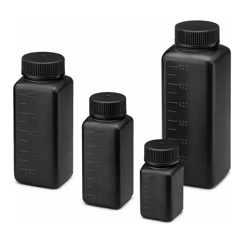 AS ONE J Bottle Square Type Wide-Mouth (Shading, Sterile), J 각형 광구병 (차광, 멸균처리)