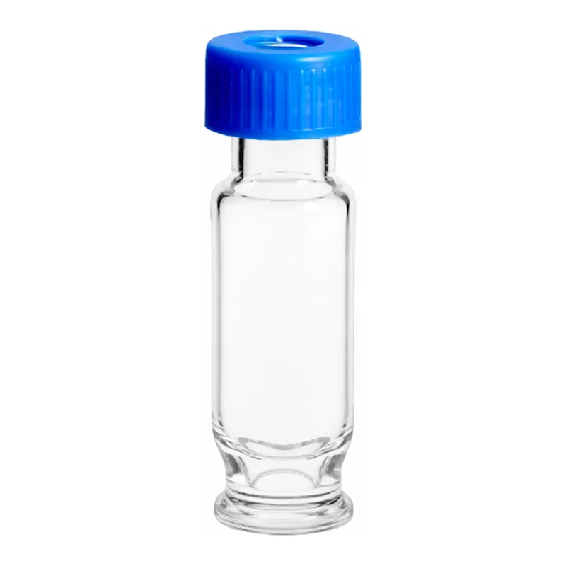 Waters Deactivated Clear Glass 12 x 32 mm Screw Neck Vial, Max Recovery, with Cap and PTFE/Silicone Septum, 1.5 mL Volume, 100/pk
