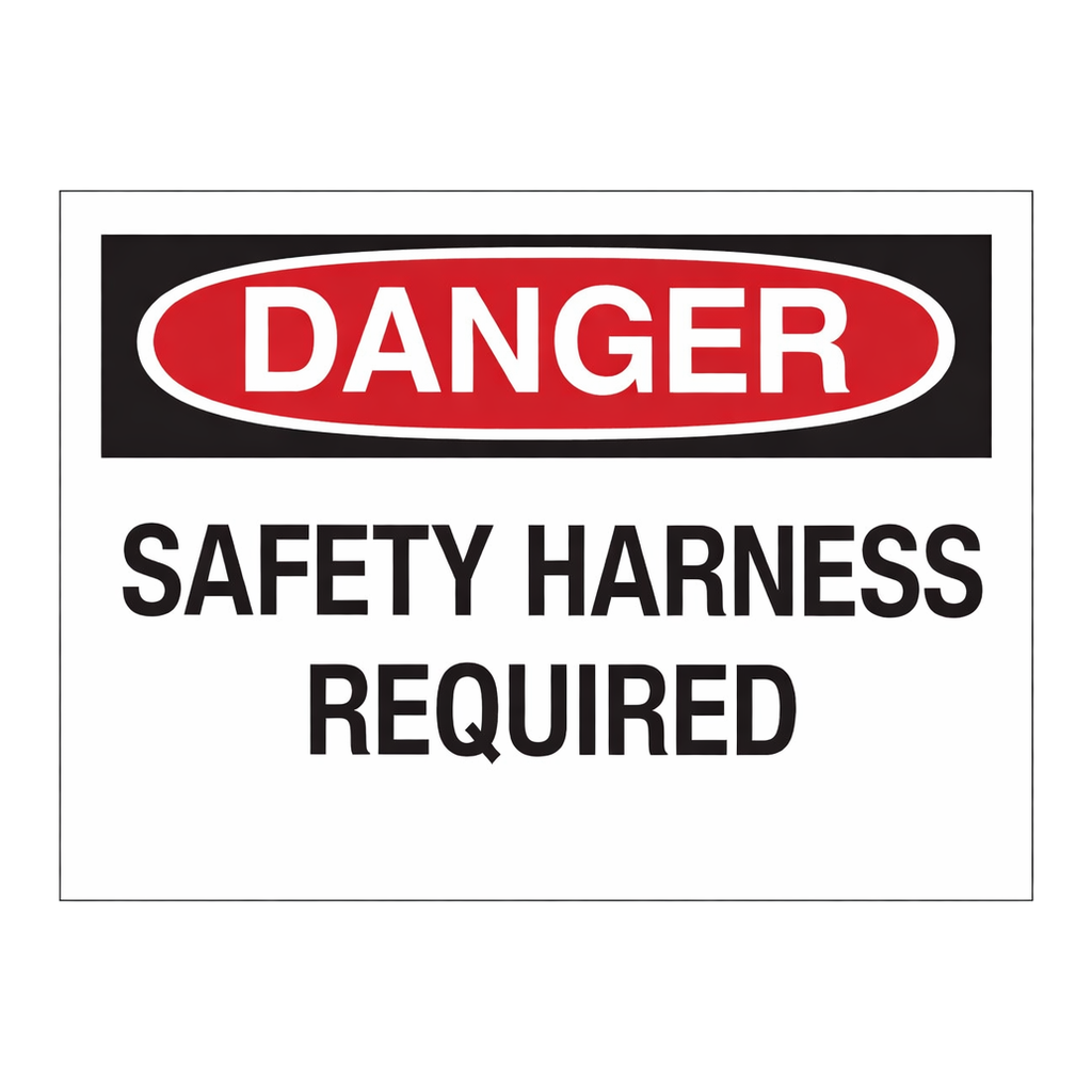 Brady DANGER Safety Harness Required Sign