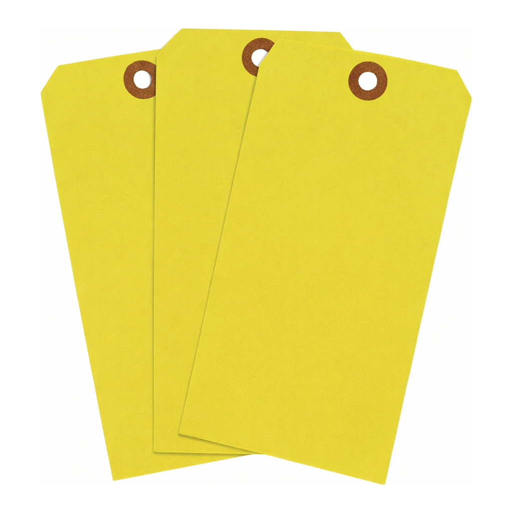 Brady Blank Heavy Duty Fluorescent Yellow Tags
