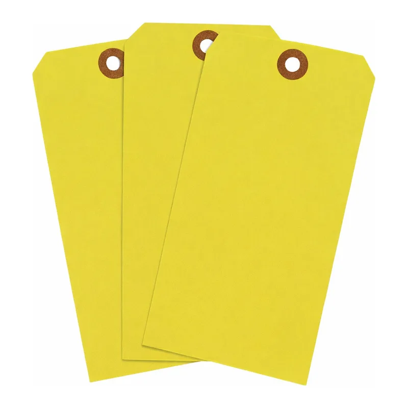 Brady Blank Heavy Duty Fluorescent Yellow Tags