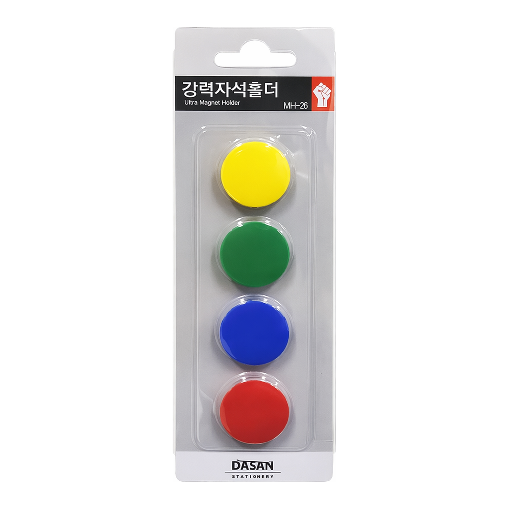 OFFICENEX 강력자석홀더 세트(중/MH-26/4개입/Ø26mm)