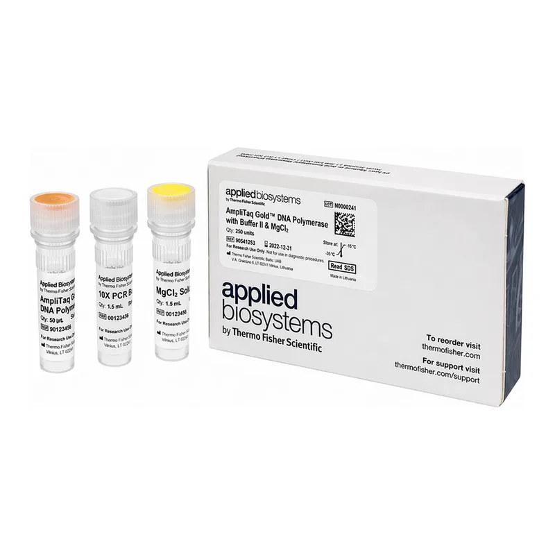 Thermo Fisher Scientific AmpliTaq Gold DNA Polymerase with Buffer II and MgCl2, 250 Units