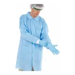 Thermo Fisher Scientific Basic Protection Disposable Polypropylene Medical Blue Lab Coats