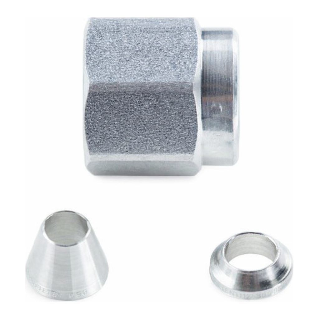 Restek Swagelok Fitting, Stainless Steel, 1/8in Nut and Ferrule Set, 5-pk