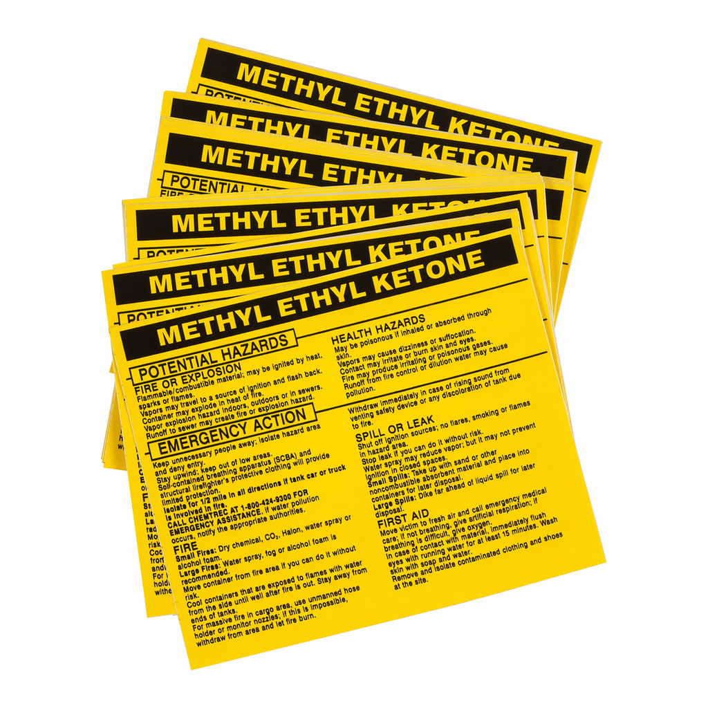 Brady METHYL ETHYL KETONE Labels