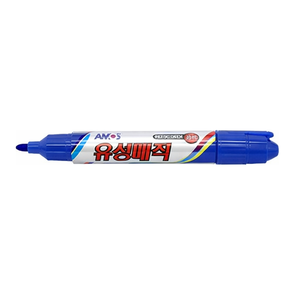 OFFICENEX 아모스 유성매직 청색 (1~2mm)