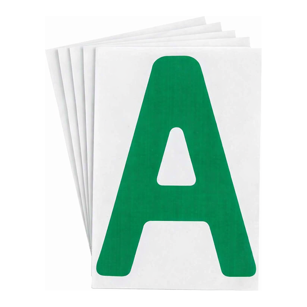 Brady 8" ToughStripe Green Numbers and Letters