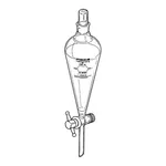 Merck PYREXPLUS(R) Squibb separatory funnel, Pyrex(R) tapered stopper, PTFE stopcock