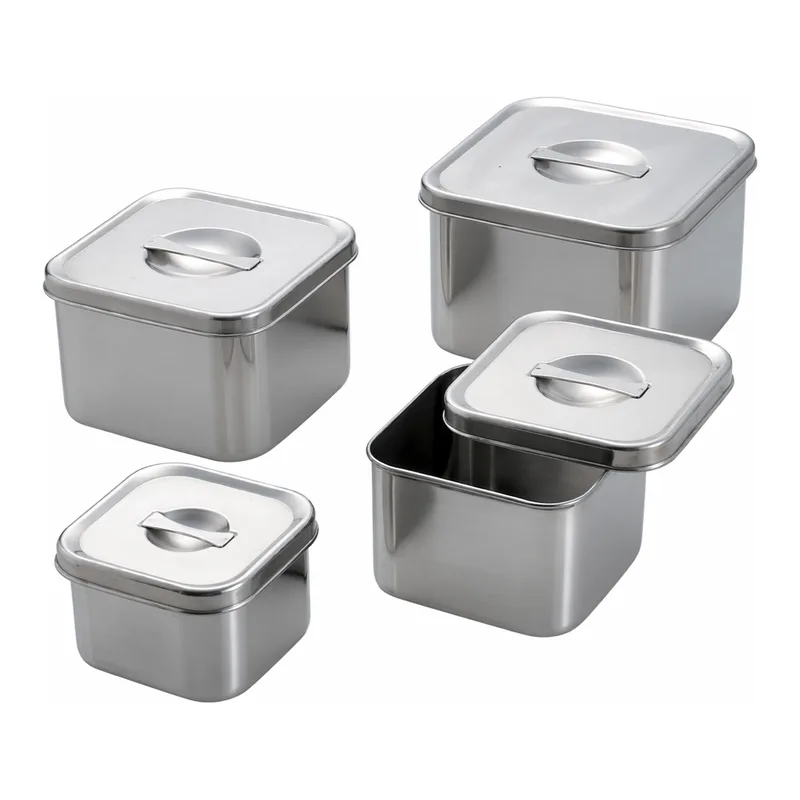 AS ONE Stainless Square Pot, 스테인리스 각형포트
