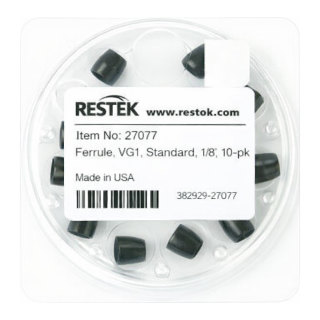 Restek Ferrule,Vespel/Graphite, VG1, 85% Vespel/15% Graphite Standard, 1/8in, 10-pk.