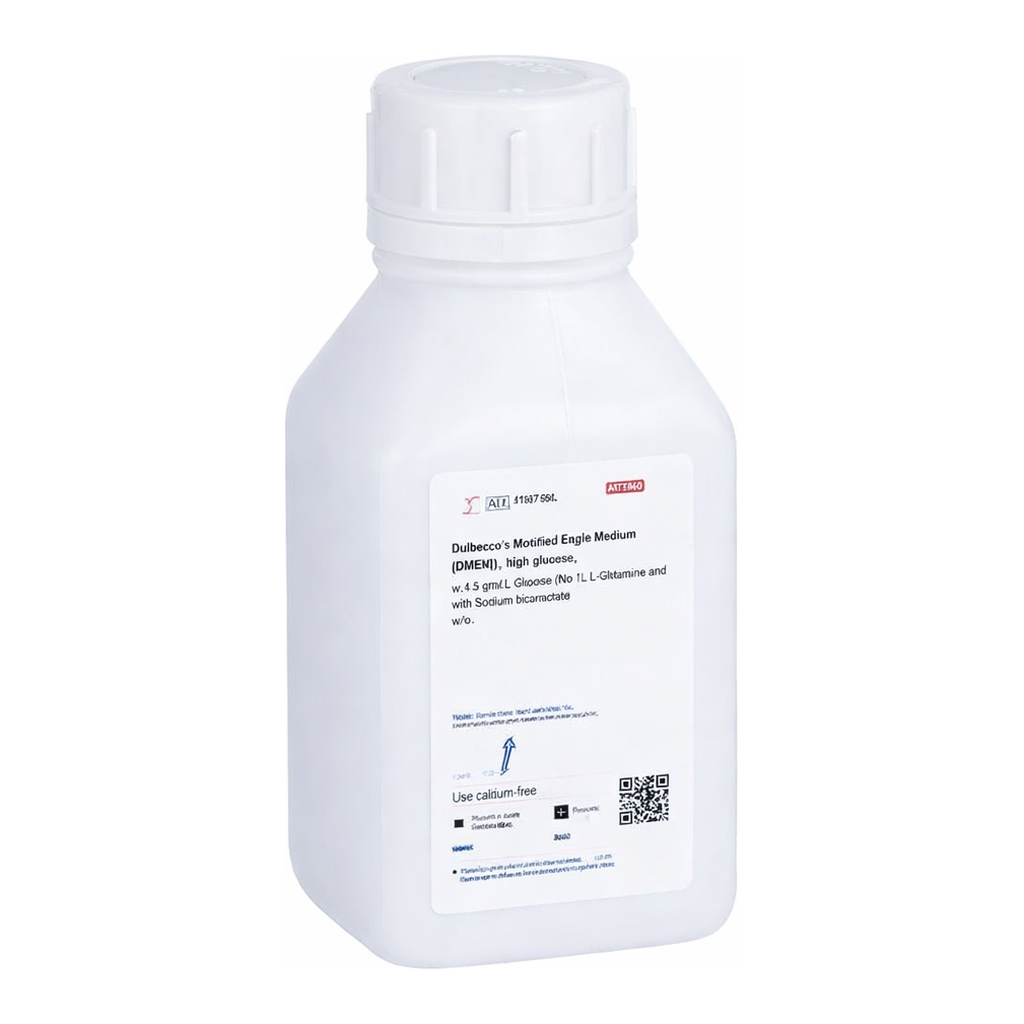 Himedia Dulbecco`s Modified Eagle Medium (DMEM), High glucose w/ 4.5gms Glucose per litre, L-Glutamine and 25mM HEPES buffer w/o Sodium bicarbonate and Sodium pyruvate