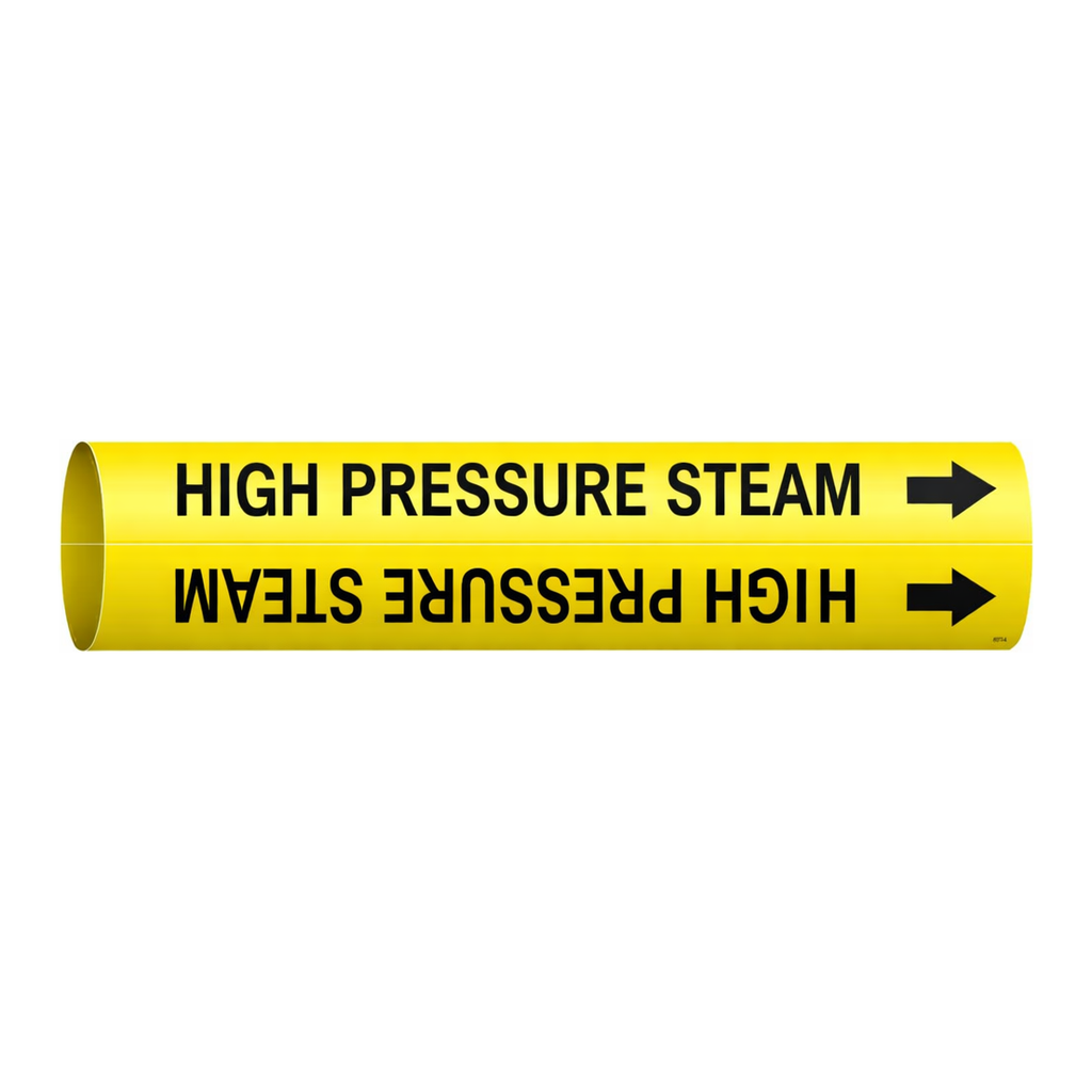 Brady HIGH PRESSURE STEAM Snap-On Pipe Marker