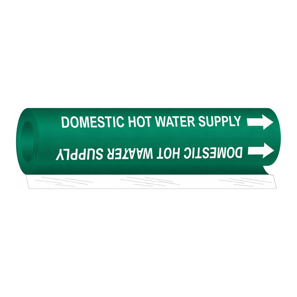Brady DOMESTIC HOT WATER SUPPLY High Performance Pipe Marker