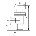 AS ONE High Vacuum Manual Angle Valve, 고진공 수동 앵글밸브