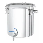 AS ONE Stainless Steel Sealed Tank with Valve, 스테인리스 밀폐탱크 (볼 밸브 부속)