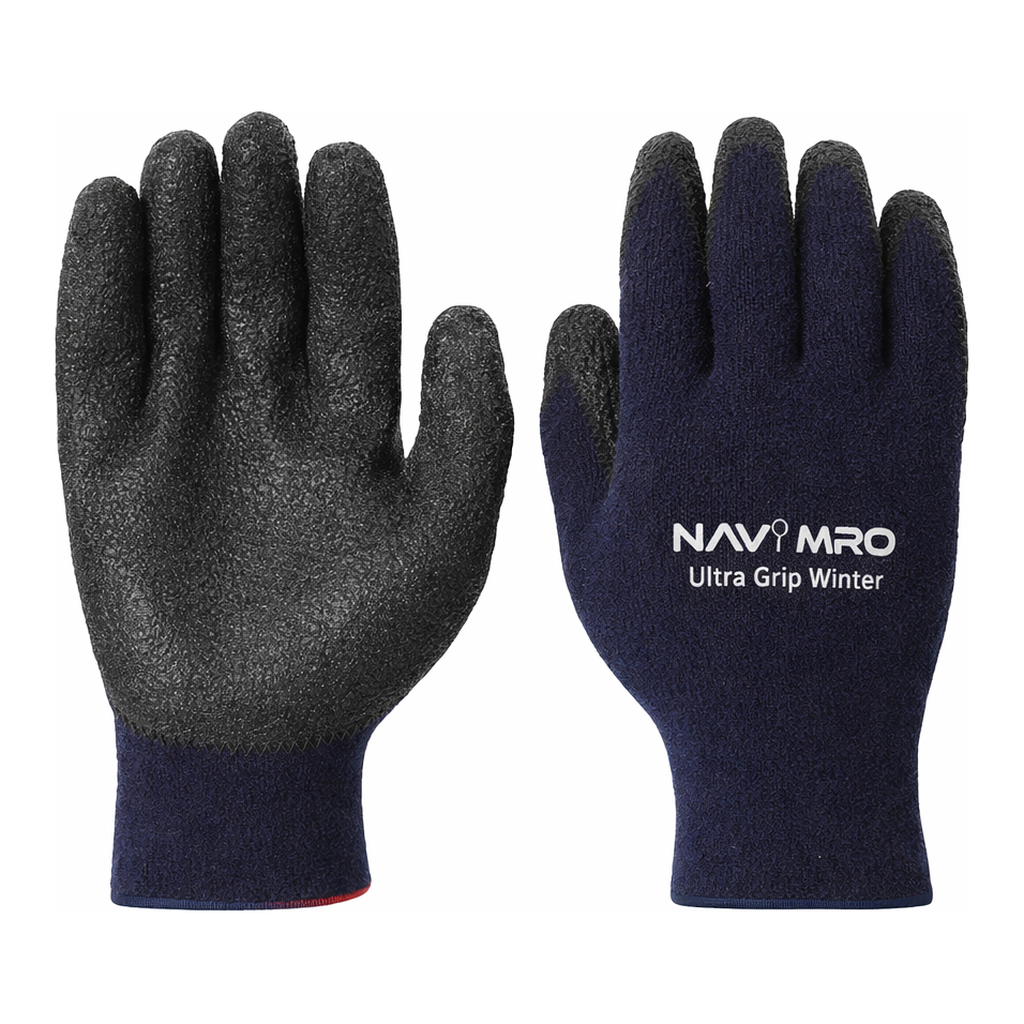 OFFICENEX [P]방한 NBR 폼 코팅 장갑 (Ultra Grip Winter/M/NAVI)