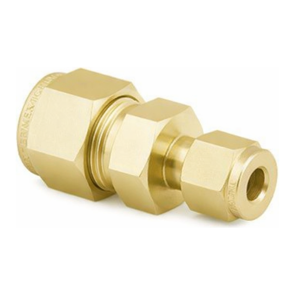 Restek Swagelok Fitting, Brass, 1/4in to 1/16in Reducing Union, 5-pk