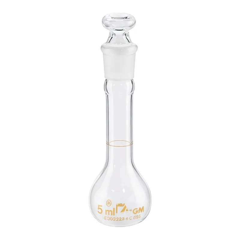 AS ONE Volumetric Flask White 5mL with Test Results Document