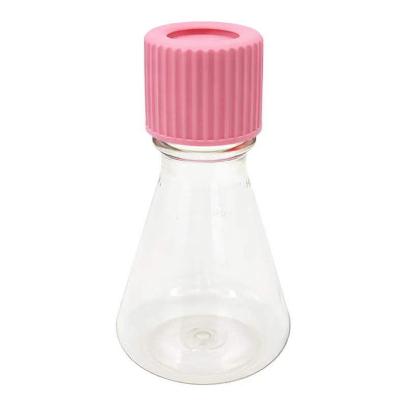AS ONE Violamo Disposable Sterilized Erlenmeyer Flask 125 mL Normal Cap, 24 Pieces