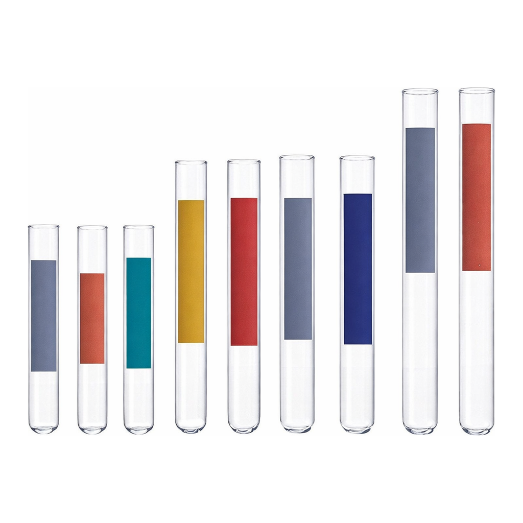 Thermo Fisher Scientific Disposable Plain-End Glass Tubes with Color-Coded Label Area