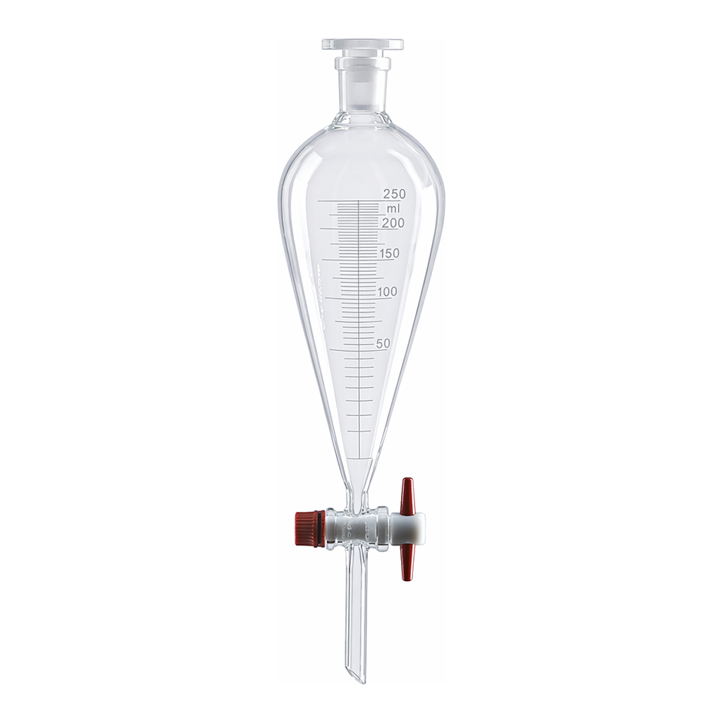 AS ONE Separatory Funnel with Scale (Squibb Type), 스키브형 분액깔때기
