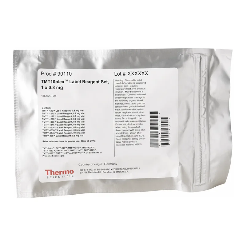 Thermo Fisher Scientific TMT10plex Isobaric Label Reagent Set, 1 x 0.8 mg, 1 x 0.8 mg (per tag), 10 reactions
