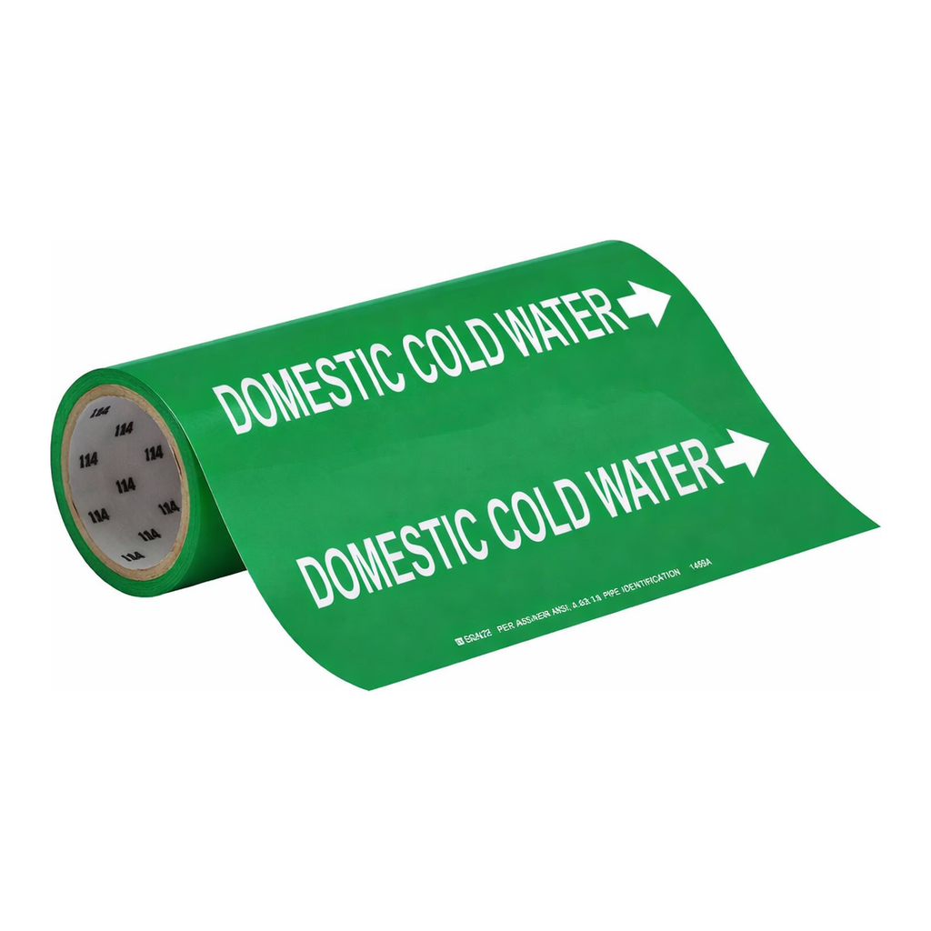 Brady DOMESTIC COLD WATER Roll Form Pipe Marker