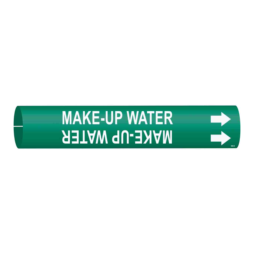 Brady MAKE-UP WATER Snap-On Pipe Marker
