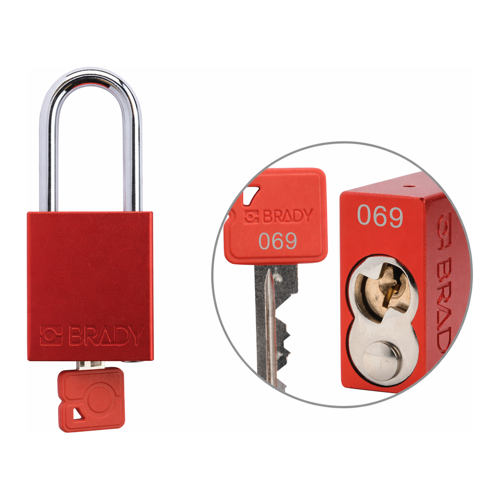 Brady Velocity Plus Aluminum Safety Lockout Padlocks, Keyed Alike Sets